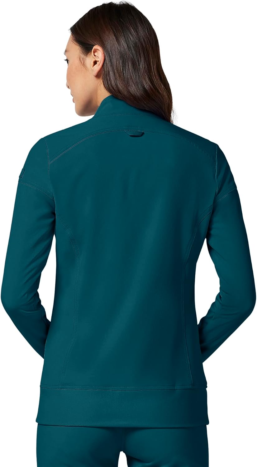 Cherokee iFlex Scrub Jacket for Women 2 Pocket Zip Front