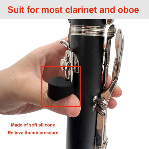 5 Pcs Soft Silicone Clarinet Oboe Thumb Rest Cushion Protector Thumb Protector Fit for Most Clarinet, 5 Colors