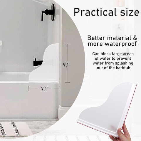 Spidfee Shower Splash Guard Kit, Large Splash Guards for Bathtub Waterproof Self-Adhesive Shower Corner Guards to Keep Water in Shower or Bath, Pack of 4 (9.1 x 7.1 inches)