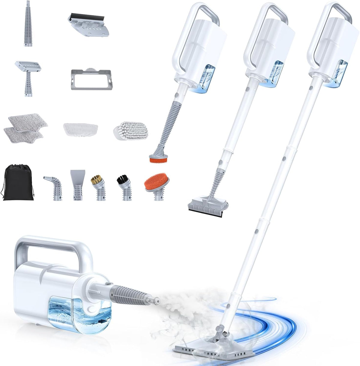 Steam Cleaner, Detachable 10-in-1 Handheld Steam Mop for Multi-Surface