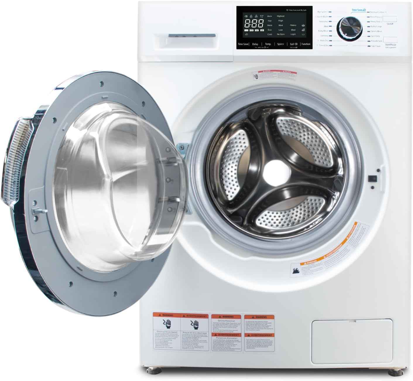 Ventless Washer Dryer Combo 2.7 cu.ft, 24" All In One Washing Machine And Dryer 2-In-1 120V For Apartment RV, 26.7 LBS Load With 16 Laundry Program, LED Display, Low Vibration, UL Verified