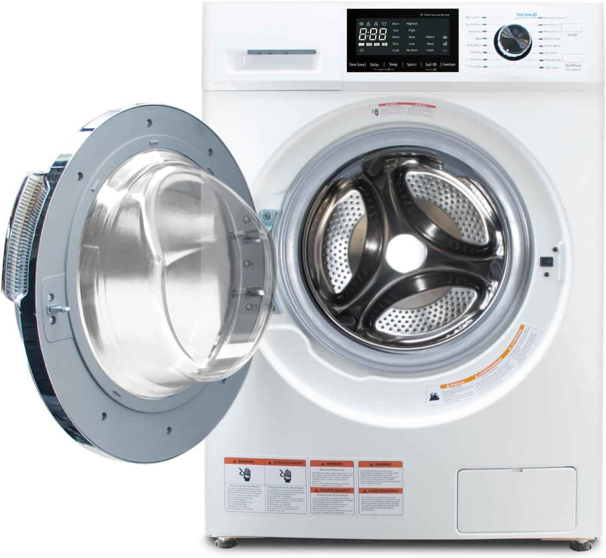 Ventless Washer Dryer Combo 2.7 cu.ft, 24" All In One Washing Machine And Dryer 2-In-1 120V For Apartment RV, 26.7 LBS Load With 16 Laundry Program, LED Display, Low Vibration, UL Verified