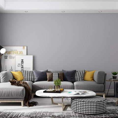 practicalWs Gray Self-Adhesive Wallpaper Film Stick Paper Easy to Apply