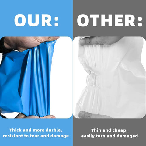 POLYSELLS 200 pcs 12x15.5 Inches Blue Poly Mailers Shipping Envelopes, Strong Adhesive Sealing, Waterproof, and Tear-resistant Postal Mailing Bags for Small Business, Clothes, Non-Fragile Items