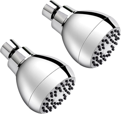 AISOSO Fixed Shower Head High Pressure 2PCS 3 Inch Showerhead Chrome