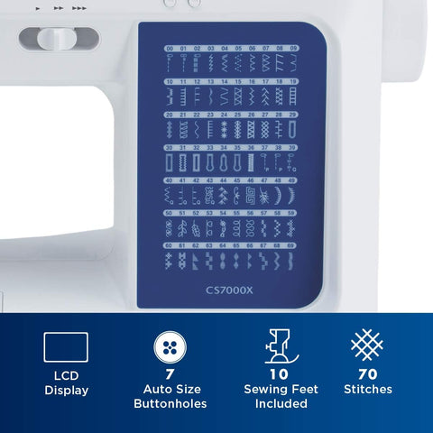 Brother CS7000X Sewing and Quilting Machine LCD Display