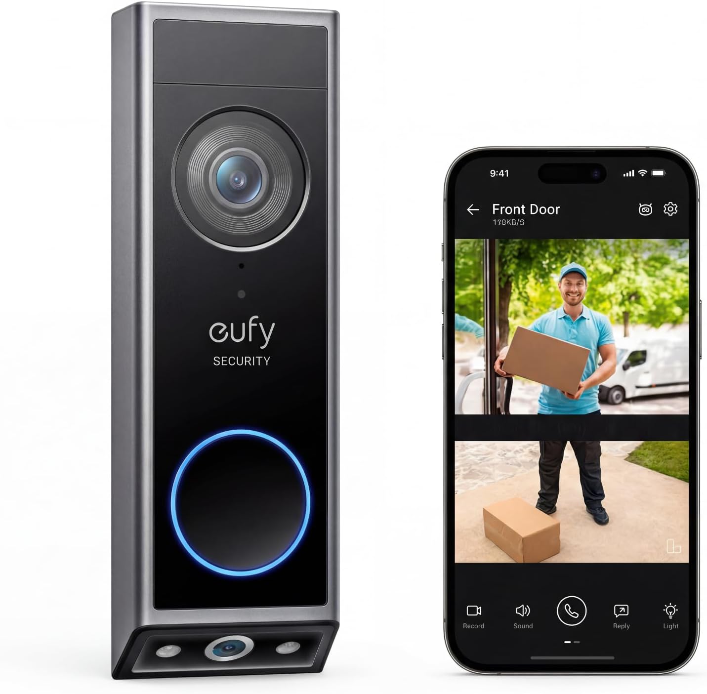 eufy Security Video Doorbell E340, Dual Cameras, 2K FHD