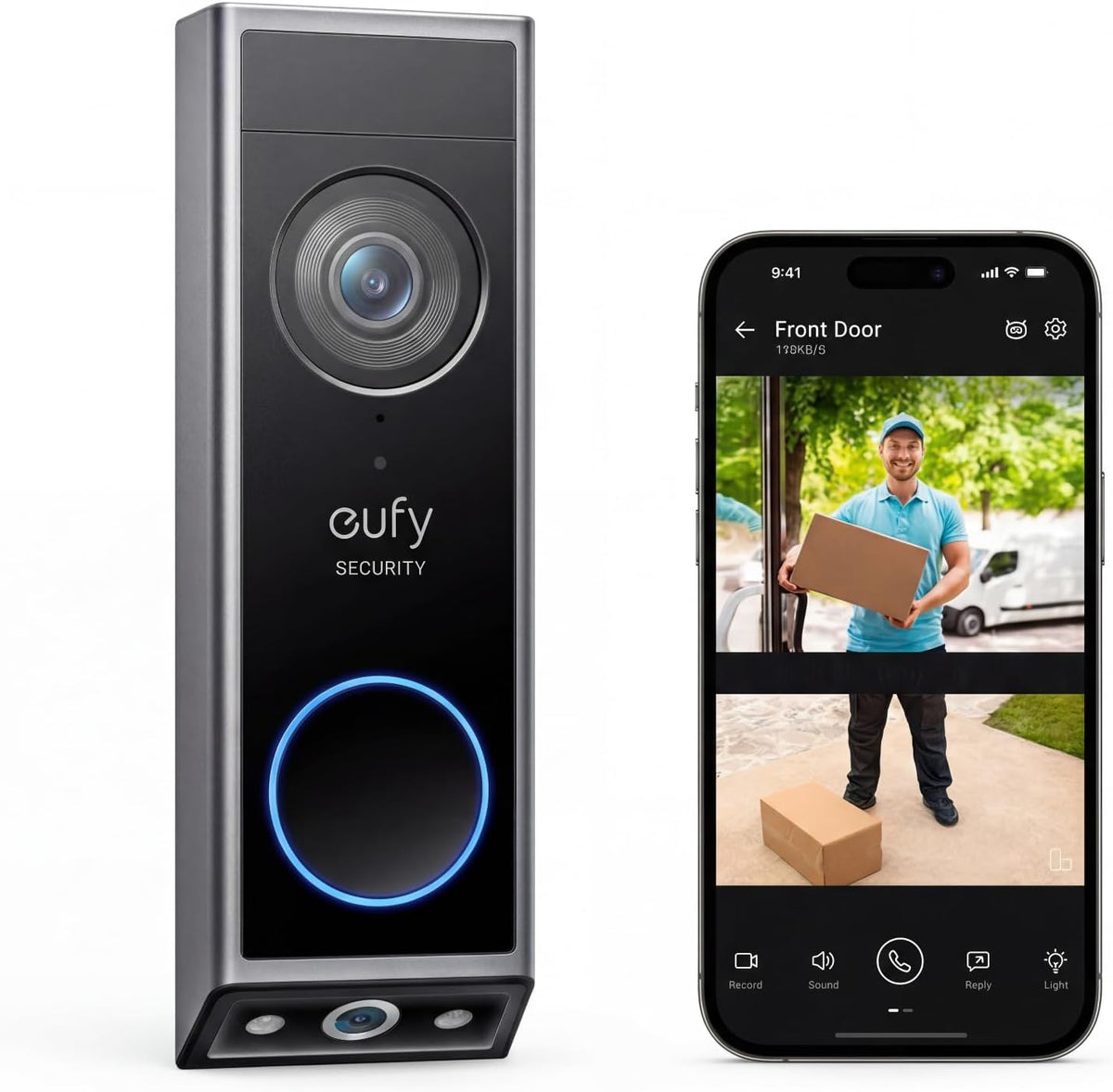 eufy Security Video Doorbell E340, Dual Cameras, 2K FHD