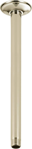 Delta Faucet 14-inch Ceiling Mount Shower Arm and Flange, Black Straight Shower Arm, Matte Black U4998-BL