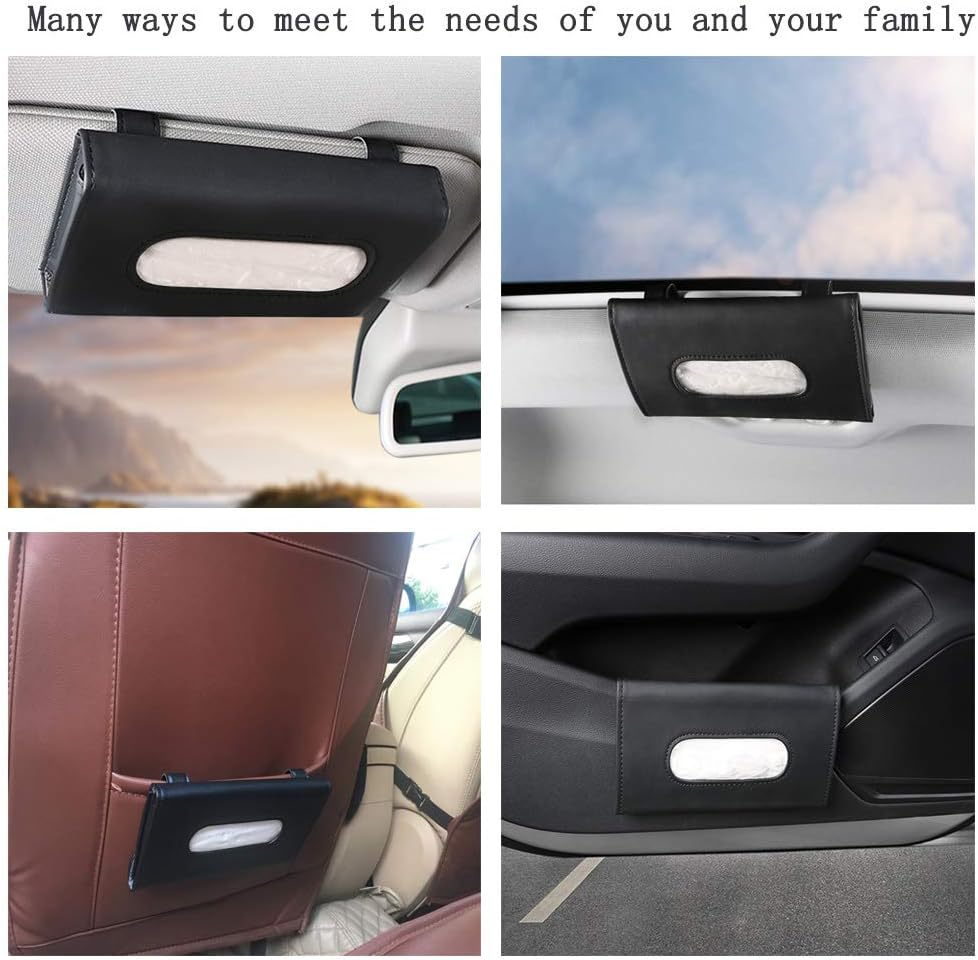 Carstuus Car Tissue Holder, Sun Visor Napkins Holder, Car Accessories