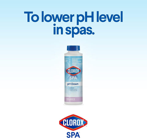 Clorox® Pool&Spa™ Spa pH Down, Lowers pH in Spa Water, Safe for All Spa Types, 22 ounce (Pack of 1)