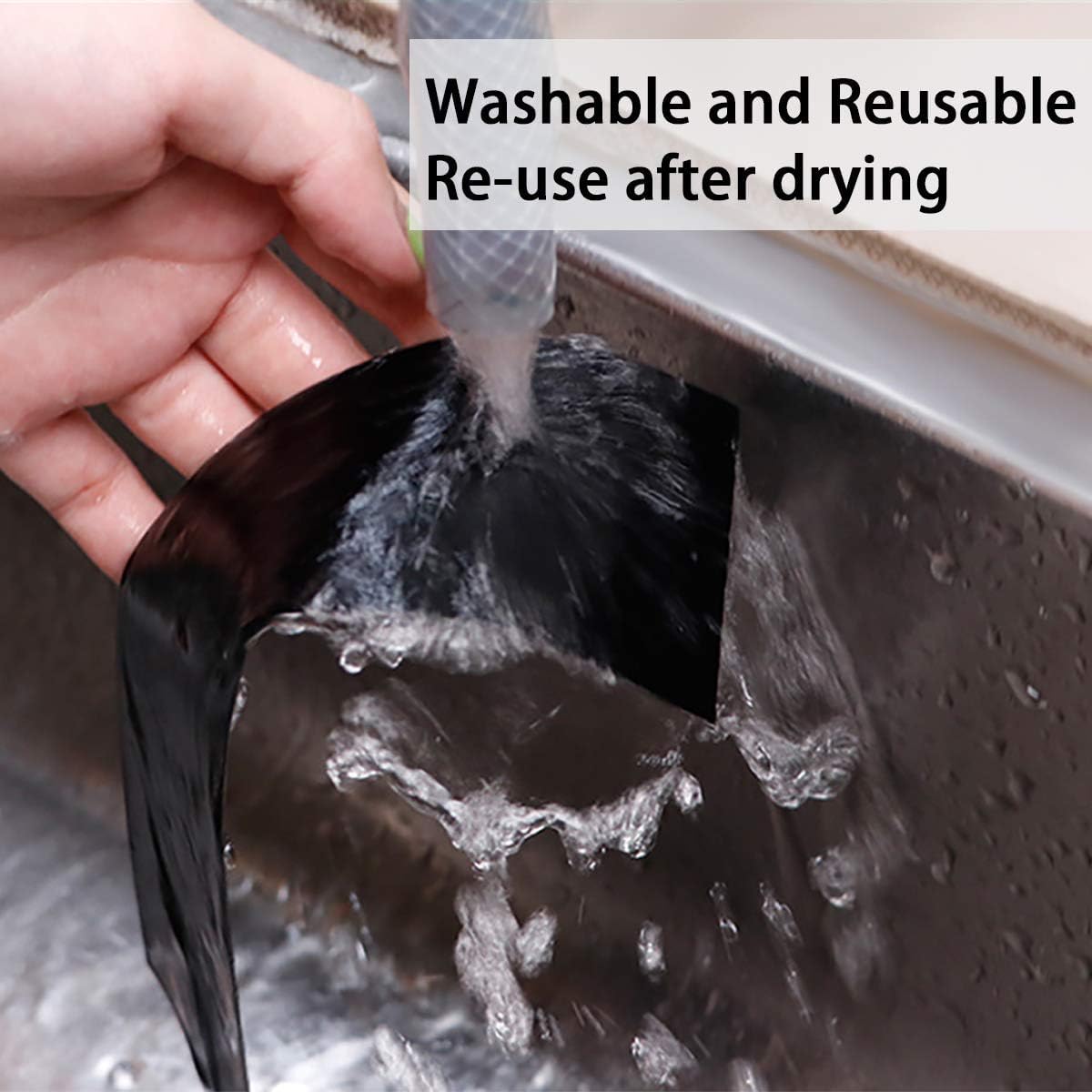 DGSL Car Door Edge Guards Door Sill Protector, 2.7In x 16.4Ft 5D Carbon Fiber Car Wrap Film, Vinyl Automotive Wrap Film Anti-Collision Fits for Most Car (Black)
