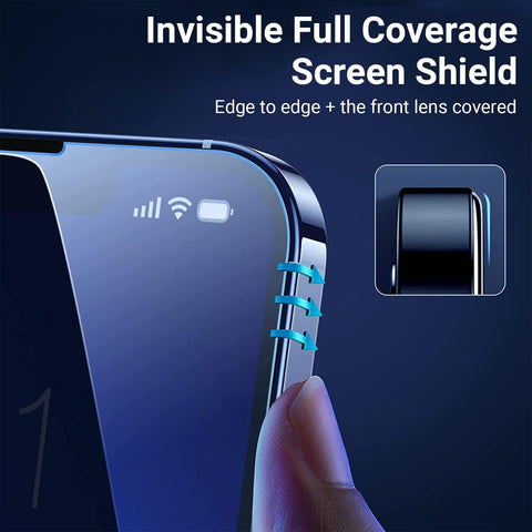 UltraGlass 9H+ Glass for iPhone 14 Pro Max Screen Protector [Military Grade Shatterproof & Longest Durable] Screen Protector 14 Pro Max Tempered Glass, Anti-fingerprint, 2 Packs