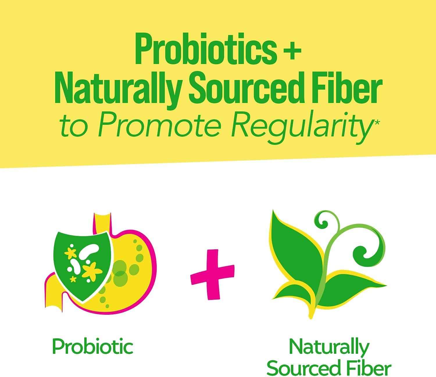 Culturelle Kids Probiotic + Fiber Packets, Ages 1+, Unflavored, 60 Count | From the #1 Pediatrician-Recommended Brand± Digestive Health & Immune Support*, Helps Restore Regularity* Children & Toddlers