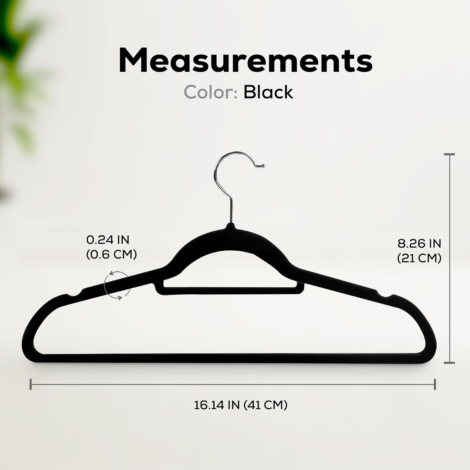 Utopia Home Velvet Hangers 20 Pack – Premium Hangers with Tie Bar - Black