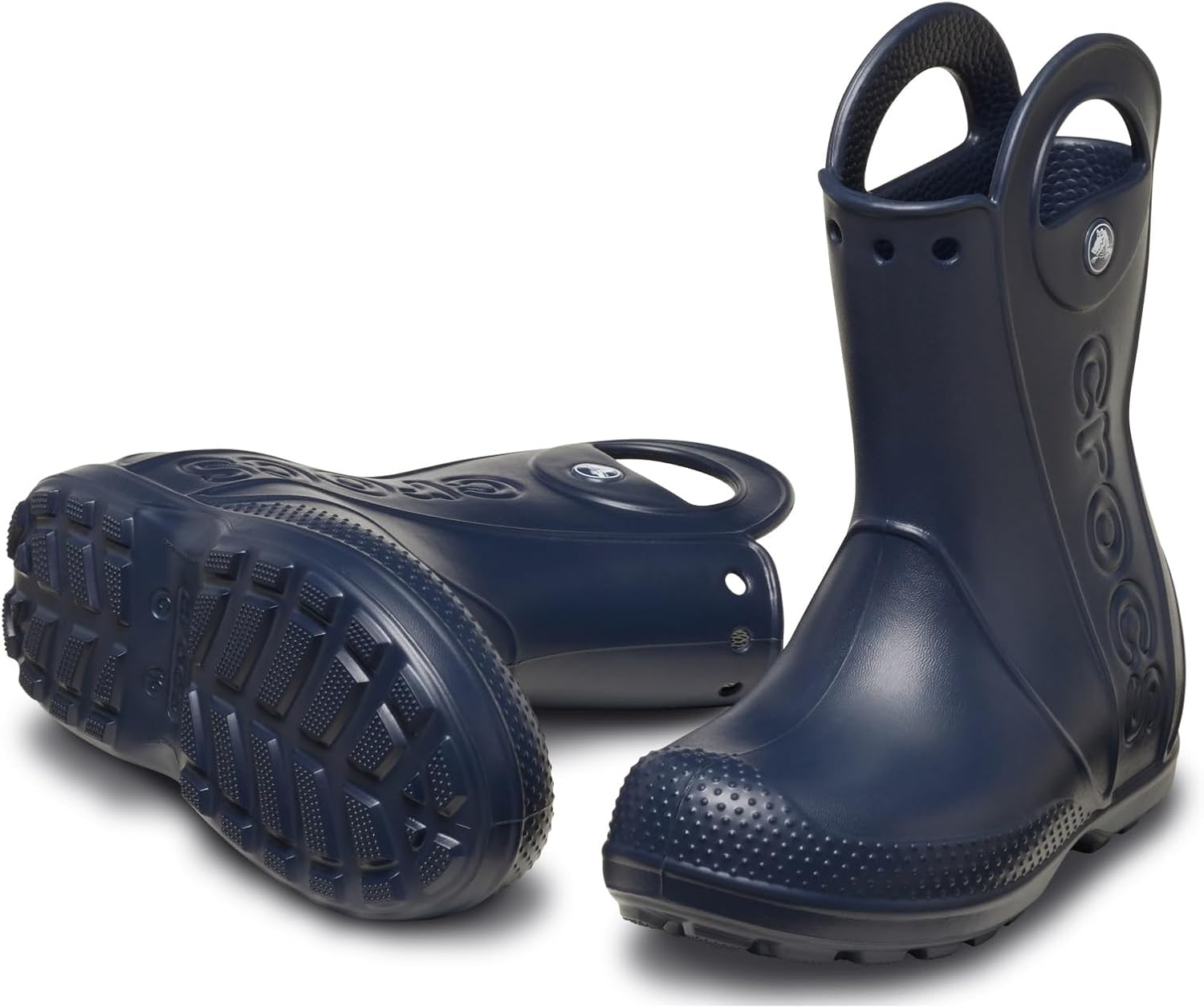 Crocs Kids' Handle It Rain Boots | Waterproof Slip On Shoes | Kids' Rain Boots