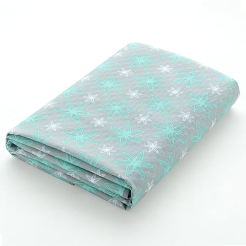 Splat Mat Under High Chair Mat for Baby's Mealtime,Green Flower, 42x46Inch