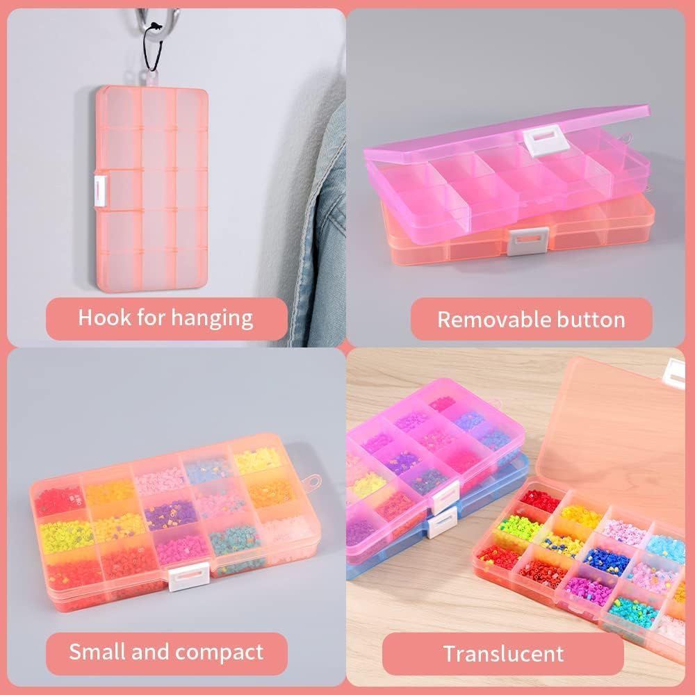 Opret Bead Organizer 15 Grids 4 Pack for Crafts