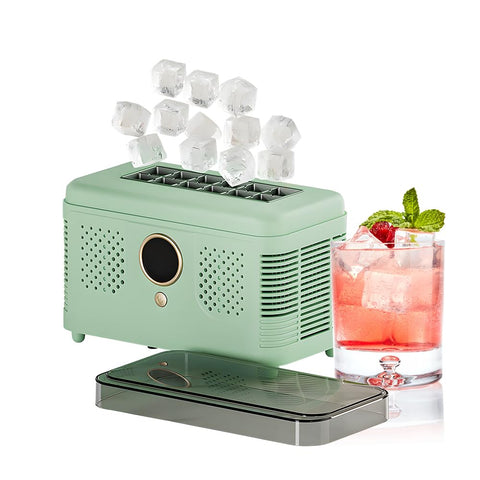 Countertop Ice Maker Machine, Portable Ice Machine with Self-Cleaning, Makes Quickly, Quiet & Compact Ice Maker for Home/Kitchen/Office/Party/RV