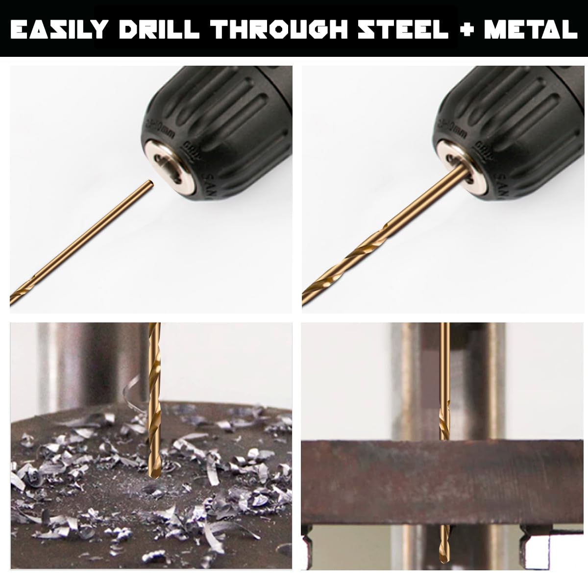 Narwhal 19/32" Cobalt Drill Bits - 3 Pack - 6" Length - M35 Cobalt, Perfect for Metal, Stainless Steel, Cast Iron & More! Includes Storage Case