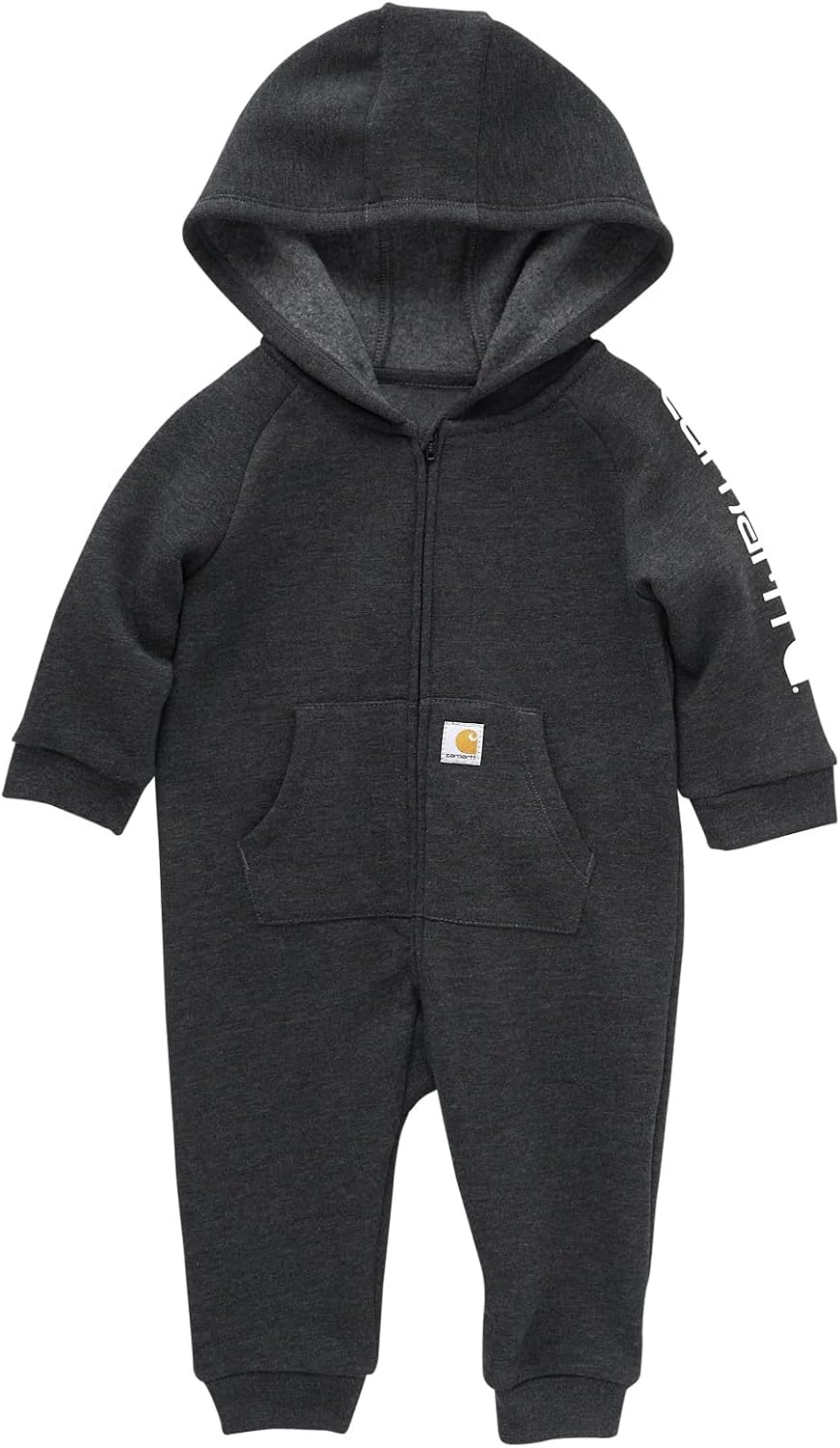 Carhartt baby-boys Long-sleeve Hooded Zip-up Footless Jumpsuit One-piece Hoodie