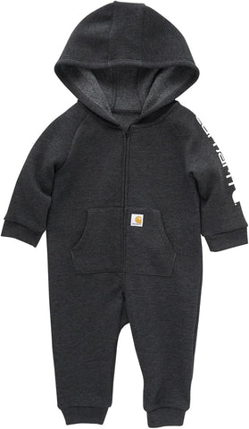 Carhartt baby-boys Long-sleeve Hooded Zip-up Footless Jumpsuit One-piece Hoodie