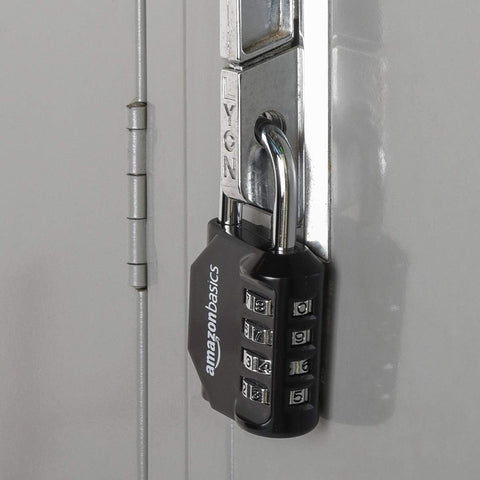 Amazon Basics 4-Digit Combination Lock, Black, 2-Pack