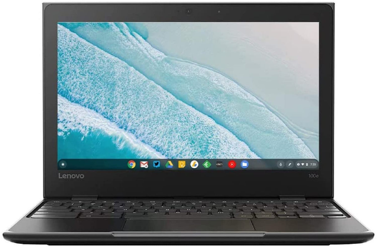 Lenovo 100E Chromebook 2ND Gen 81QB000AUS Laptop Computer, 11.6" HD (1366 X 768) Display, MediaTek MT8173C Processor, 4GB RAM, 16GB eMMC TLC SSD, Powervr GX6250, Chrome OS, Black (Renewed)