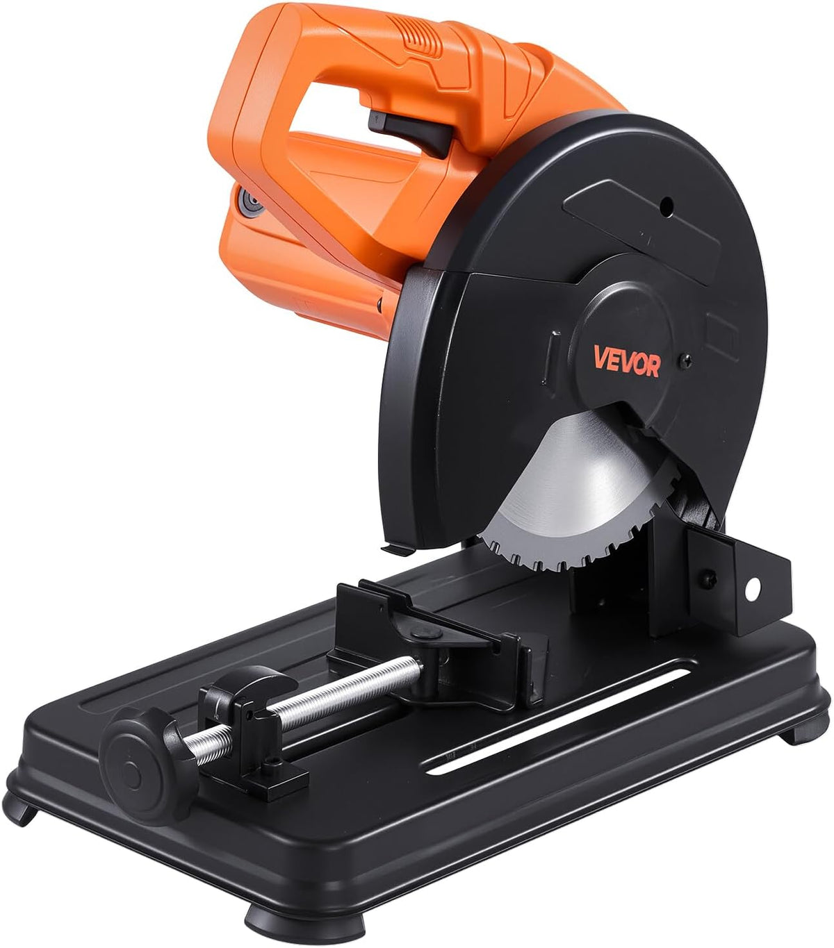 VEVOR Chop Saw, 7-1/4 in Stainless Steel Cold Cut Blade, 1200 W Motor, 4000 r/min Speed, 0-45° Adjustable Cutting Angle, Metal Cutting Chop Saw for Metal Square and Flat Tubes, I-Shaped Steels