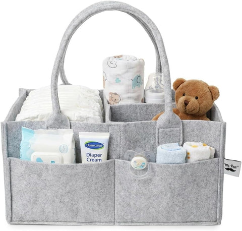 Mr. Pen- Baby Diaper Caddy Organizer, Gray, Medium