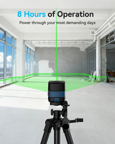 Laser Level, RockSeed Cross Line Laser with Self-Leveling, Vertical and Horizontal Line, Rotatable 360 Degree, Carrying Pouch, Battery Included (40 Inch Tripod)