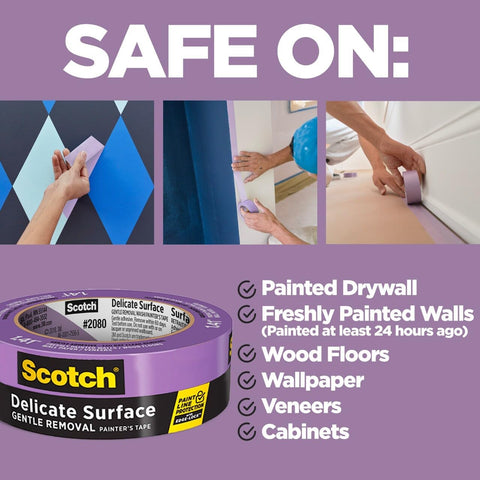 Scotch Delicate Surface Painter's Tape 1 Inch Wide, 1 Roll