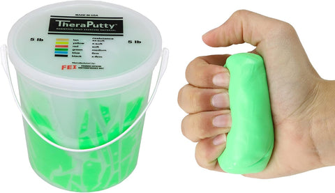 CANDO-10-0925 TheraPutty Standard Exercise Putty, Green: Medium, 5 lb