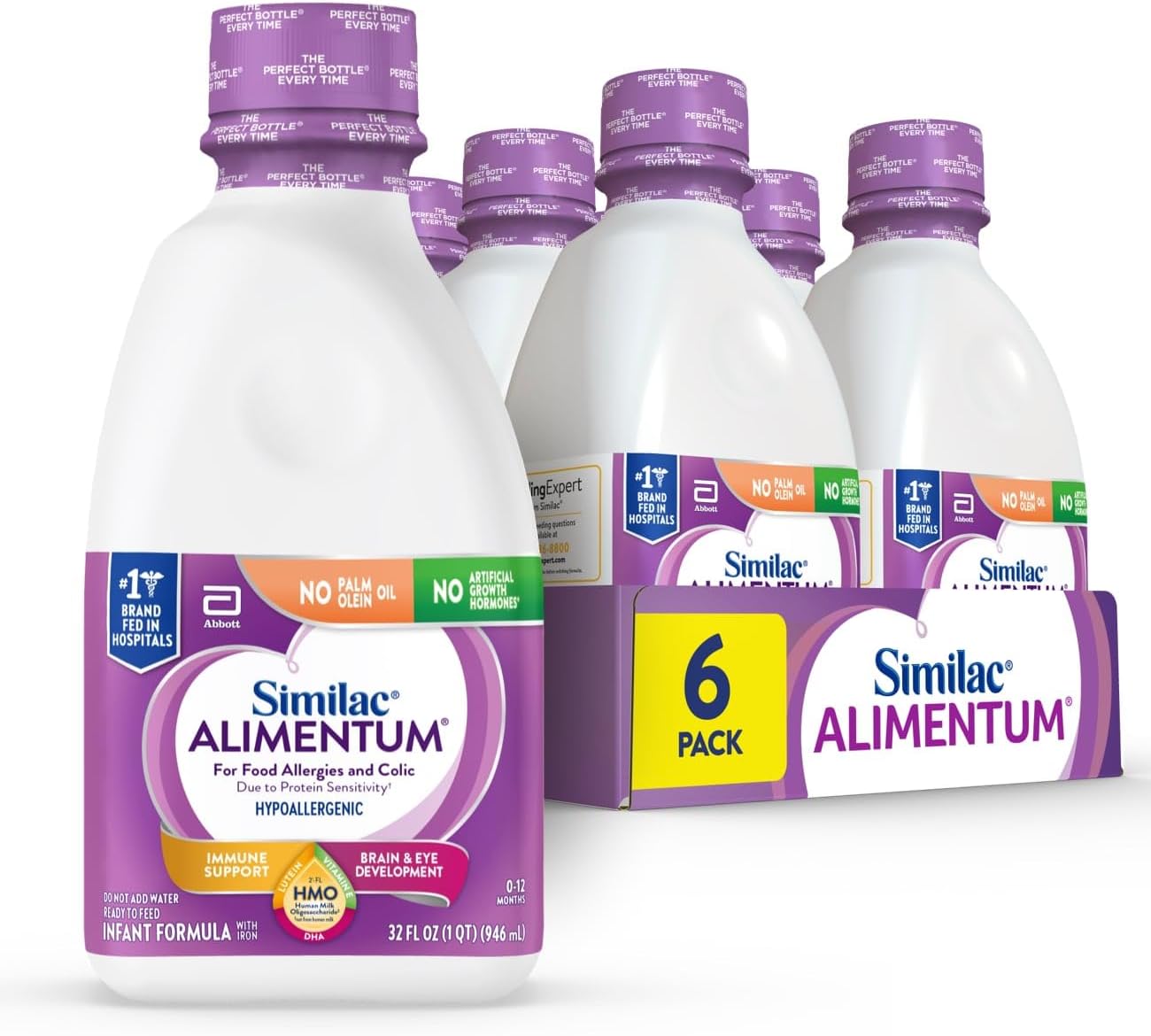 Similac Alimentum With 2'-FL HMO, Hypoallergenic Ready-to-Feed Baby Formula