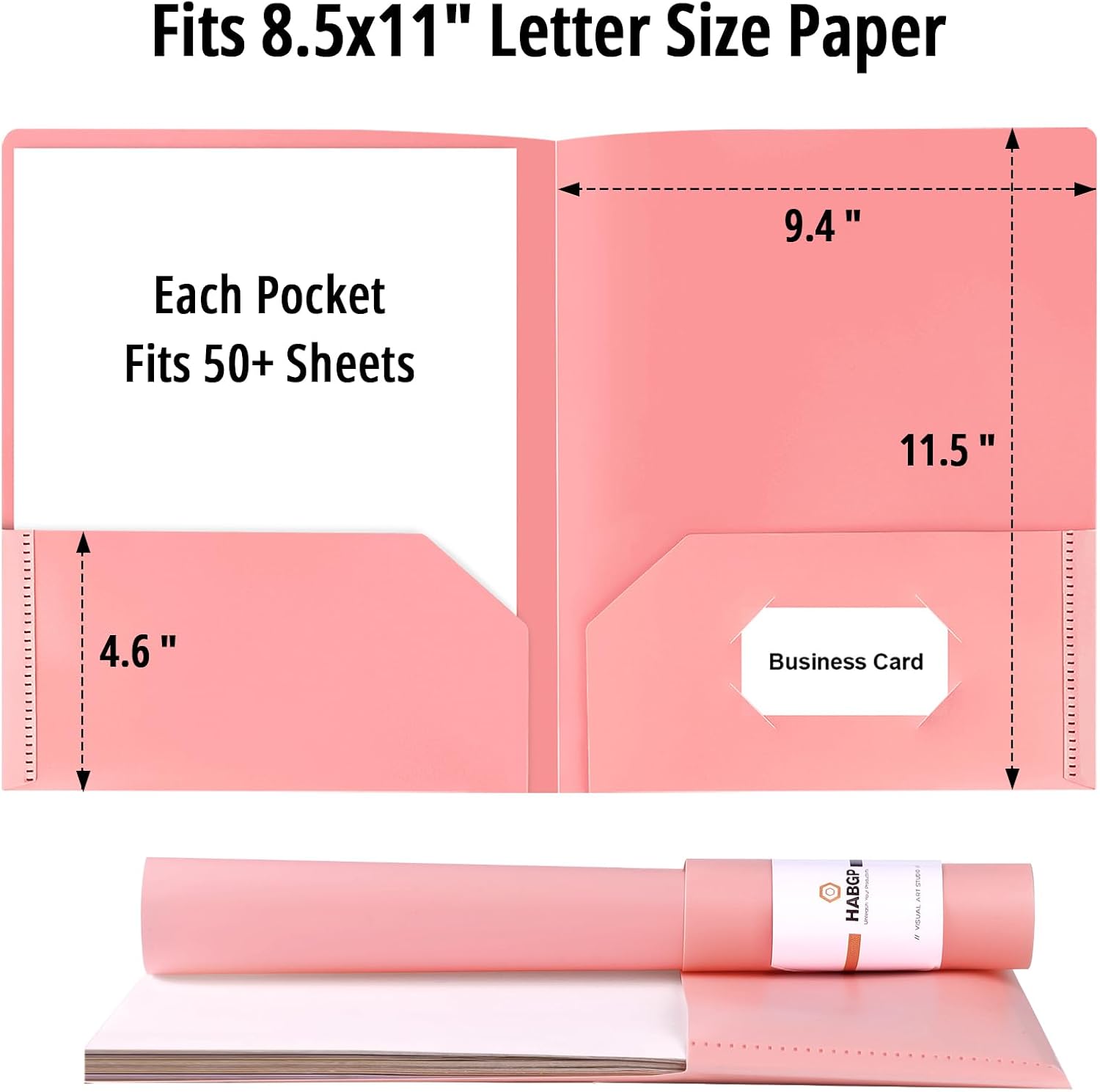 18 Pack Colored File Folders with Pockets, Pastel Pocket Folders, Plastic