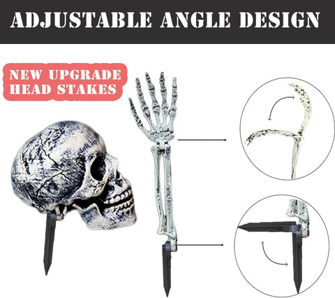AISENO Realistic Skeleton Stakes Halloween Decorations for Lawn Stakes Garden Halloween Skeleton Decoration Outdoor