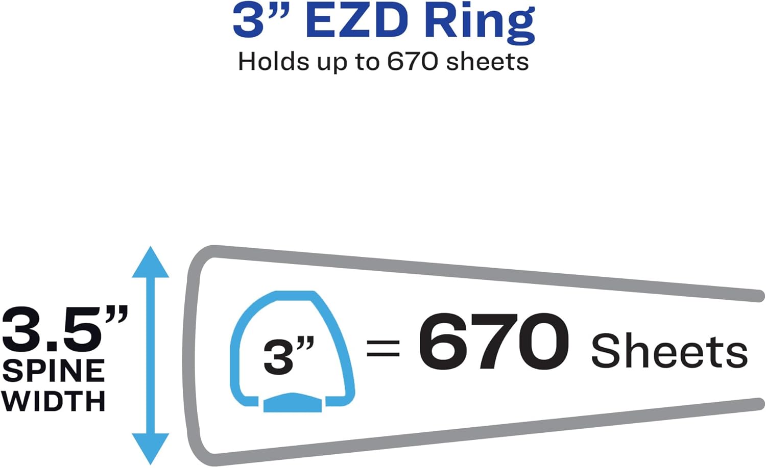 Avery® Heavy-Duty View 3 Ring Binder, 3" EZD® Rings, 1 Black Binder