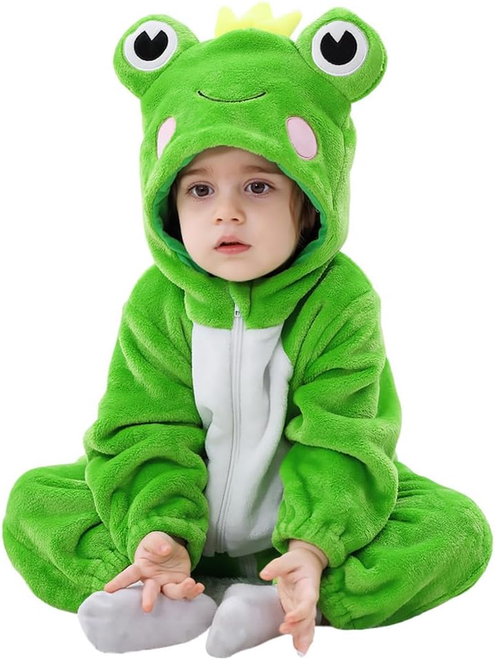 Baby Halloween Costumes For Kids Infant Toddler Boys Girls Animal Frog Onesie Pajamas Costume Cartoon Romper Outfit