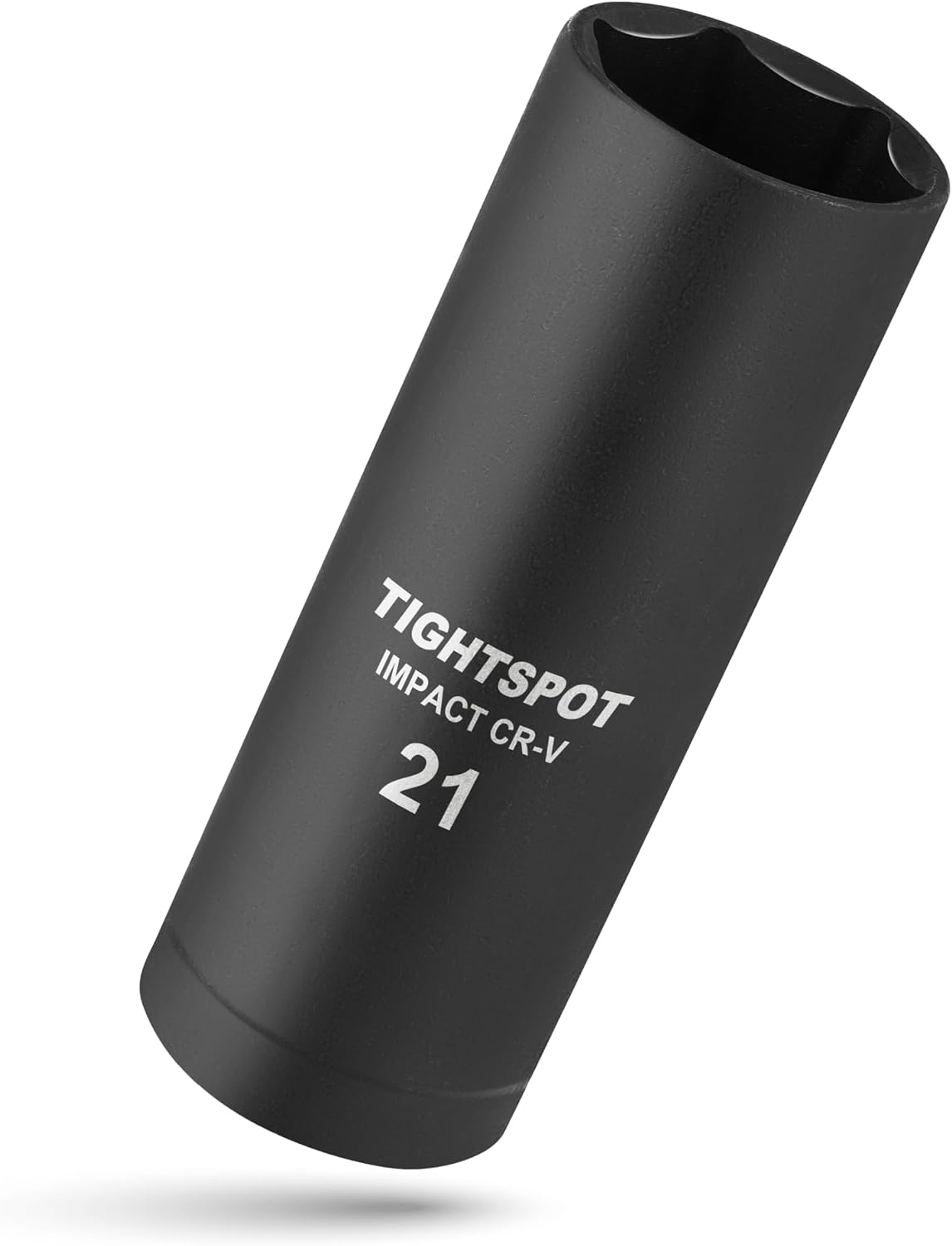 TIGHTSPOT 1/2 Inch Drive - 21 mm Deep Impact Socket with Anti-Rounding 6 Point Design, Heat-Treated CRV Steel, Metric