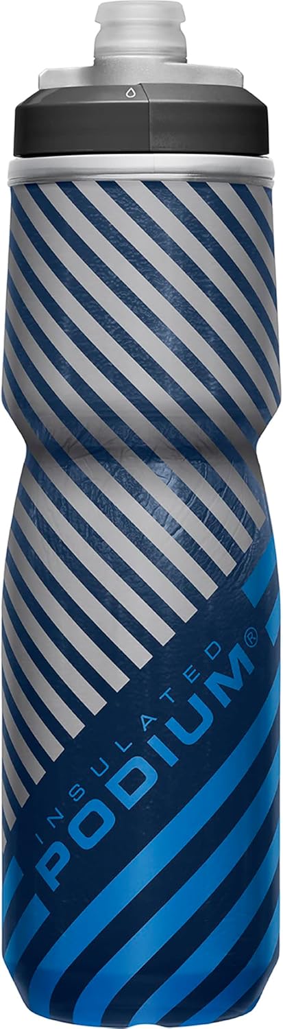 CamelBak Podium Chill Outdoor Water Bottle 24oz, Navy/Blue Stripe