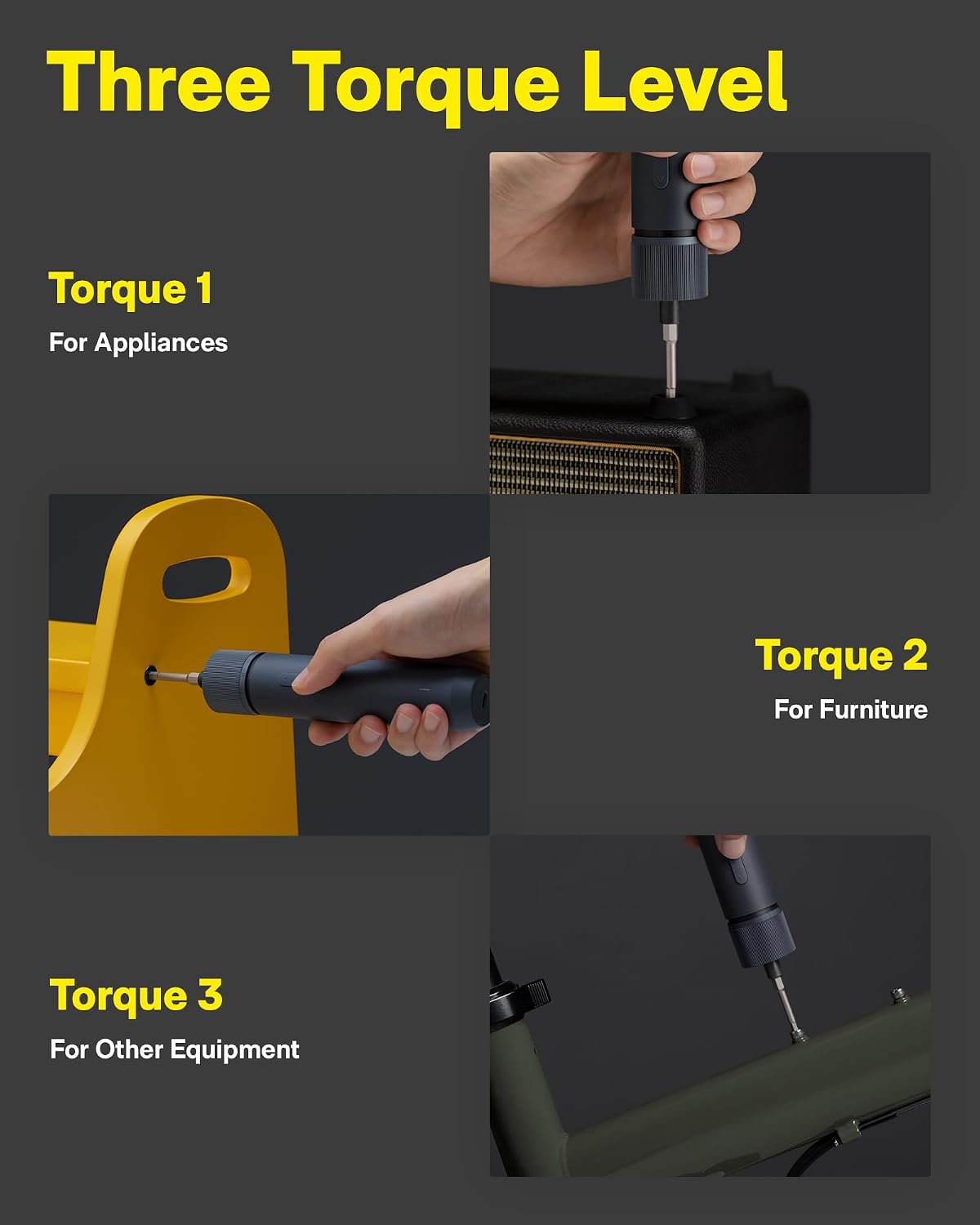 HOTO 25-Piece Upgraded Electric Screwdriver Kit, Cordless Screwdriver