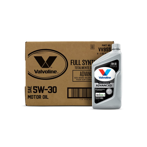 Valvoline Advanced Full Synthetic SAE 5W-30 Motor Oil 1 QT, Case of 6