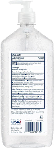 Germ-X Advanced Hand Sanitizer, 1 Liter (Pack of 4), Less Drying Moisturizing Clear Gel, No Rinse Formula, Large Family Size Pump Bottle
