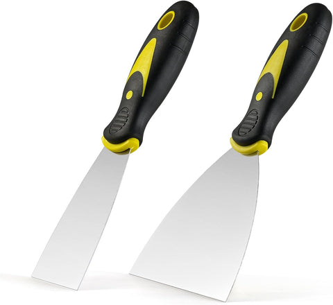 Putty Knife Set, 2" 4" Paint Scraper & Spackle Knife