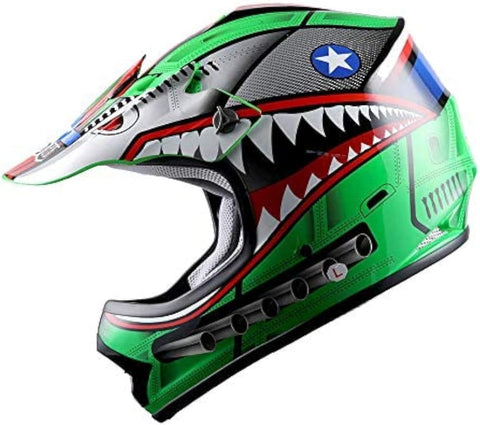 WOW Youth Kids Motocross BMX MX ATV Dirt Bike Moutain Helmet Storm Black