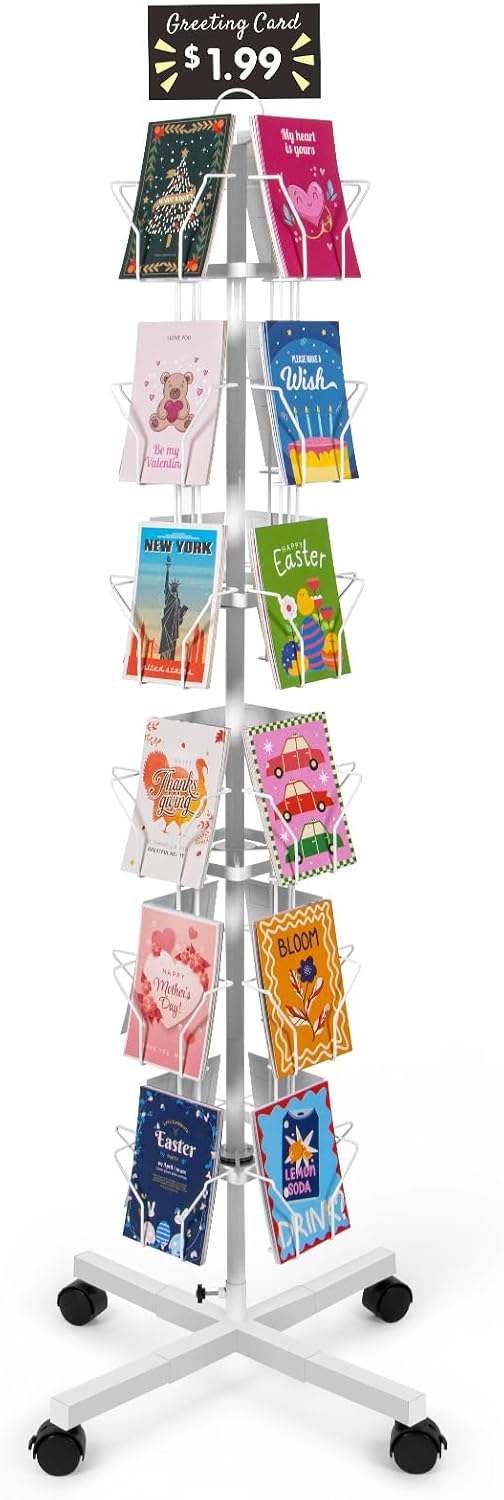 ANBOXIT Greeting Card Display Stand Rotating Rack Holder