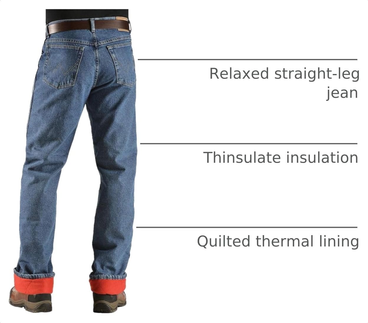 Wrangler Rugged Wear Men's Woodland Thermal Jean
