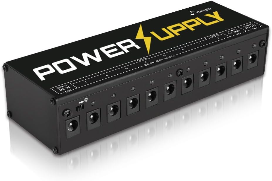 Donner DP-1 Guitar Power Supply 10 Isolated DC Output for 9V/12V/18V Effect Pedal