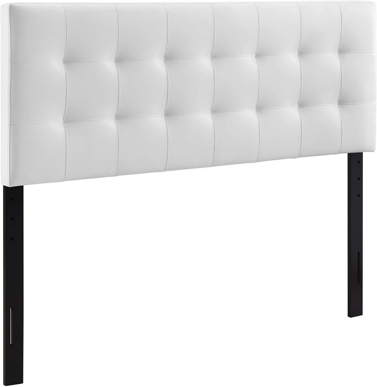 Modway Lily Tufted Faux Leather Upholstered Full Headboard in White