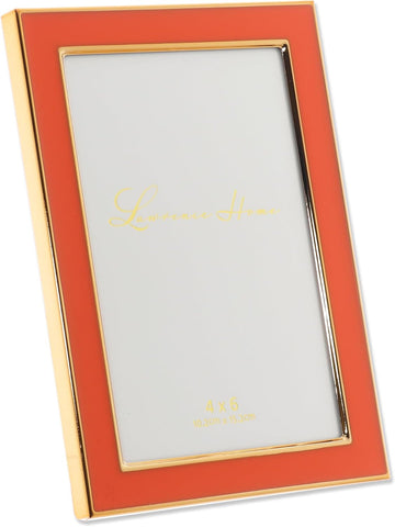 Lawrence Frames Metal Frame, Polished Enamel, Orange, 4x6